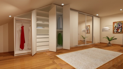 ÇATI EĞİMLİ GİYSİ DOLABI