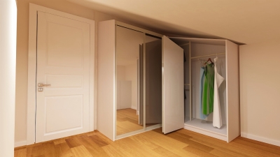 ÇATI EĞİMLİ GİYSİ DOLABI