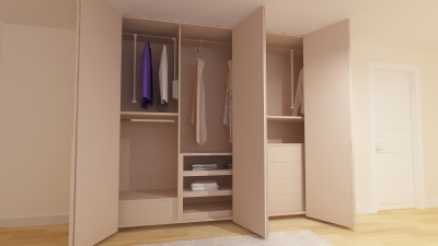 KATLANIR KAPAKLI GİYSİ DOLABI