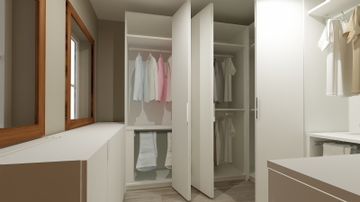 KATLANIR KAPAKLI GİYSİ DOLABI