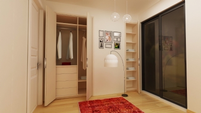 KATLANIR KAPAKLI GİYSİ DOLABI